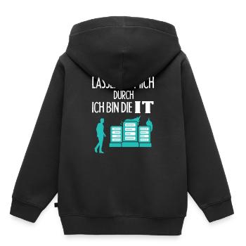 Programming computer scientist computer - Kids Premium Organic Hoodie - black - Back - AI Model Kid Male (0cm)