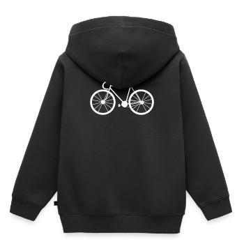 Radsport - Kinder Premium Organic Hoodie - Schwarz - Hinten - AI Model Kid Male (0cm)