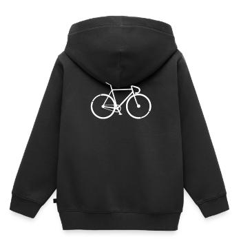 Radsport - Kinder Premium Organic Hoodie - Schwarz - Hinten - AI Model Kid Male (0cm)