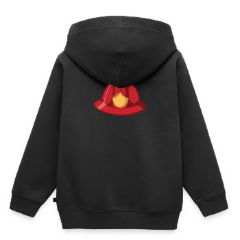 fire Department - Kids Premium Organic Hoodie - black - Back - AI Model Kid Male (0cm)
