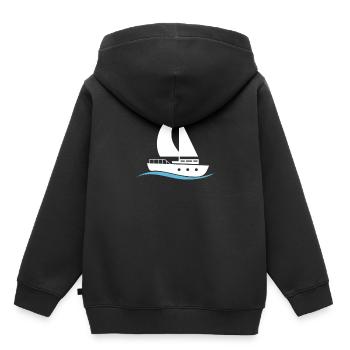 navigation à voile - Sweat Premium à capuche enfant bio - noir - Dos - AI Model Kid Male (0cm)