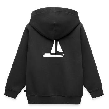 navigation à voile - Sweat Premium à capuche enfant bio - noir - Dos - AI Model Kid Male (0cm)