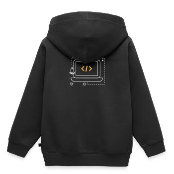 Programmierer - Kinder Premium Organic Hoodie - Schwarz - Hinten - AI Model Kid Male (0cm)