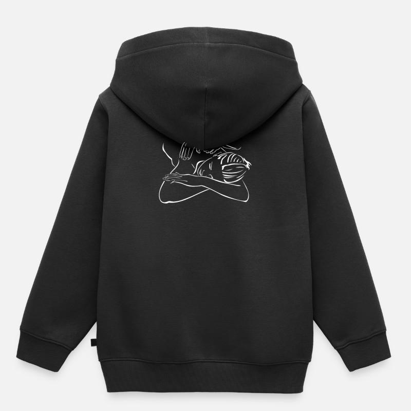 massage - Sweat Premium à capuche enfant bio - noir