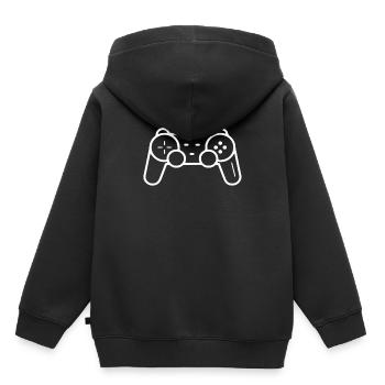 Gaming - Sweat Premium à capuche enfant bio - noir - Dos - AI Model Kid Male (0cm)