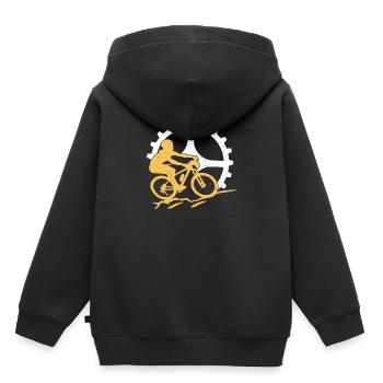 Radsport - Kinder Premium Organic Hoodie - Schwarz - Hinten - AI Model Kid Male (0cm)