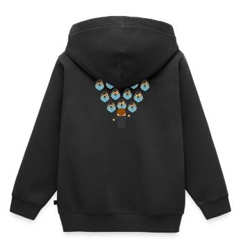 chorale - Sweat Premium à capuche enfant bio - noir - Dos - AI Model Kid Male (0cm)
