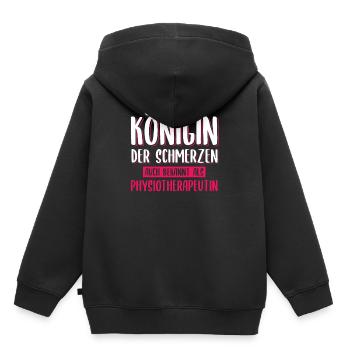 Physiotherapeut Schmerzen Physiotherapie Arbeit - Kinder Premium Organic Hoodie - Schwarz - Hinten - AI Model Kid Male (0cm)