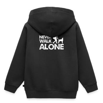 Haustier Wander Hunde Spazieren Geschenk - Kinder Premium Organic Hoodie - Schwarz - Hinten - AI Model Kid Male (0cm)