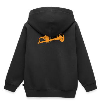 wind instrument - Kids Premium Organic Hoodie - black - Back - AI Model Kid Male (0cm)