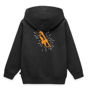 wind instrument - Kids Premium Organic Hoodie - black - Back - AI Model Kid Male (0cm)