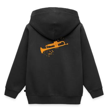 Wind instrument - Kids Premium Organic Hoodie - black - Back - AI Model Kid Male (0cm)