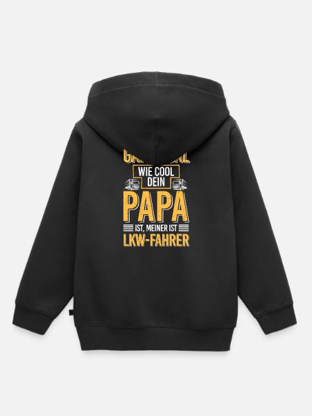 Cool Papa LKW-Fahrer Trucker Fernfahrer Lastwagen - Kinder Premium Organic Hoodie - Schwarz