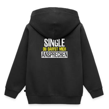 Dating Freiheit Küssen Single - Kinder Premium Organic Hoodie - Schwarz - Hinten - AI Model Kid Male (0cm)