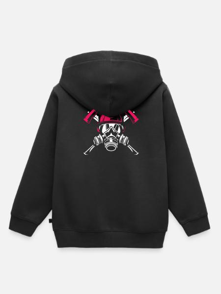Feuerwehrfrau - Kinder Premium Organic Hoodie - Schwarz