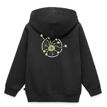 biologist - Kids Premium Organic Hoodie - black - Back - AI Model Kid Male (0cm)