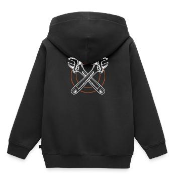 Klempner - Kinder Premium Organic Hoodie - Schwarz - Hinten - AI Model Kid Male (0cm)