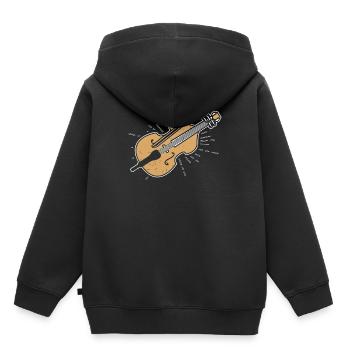Cello - Kinder Premium Organic Hoodie - Schwarz - Hinten - AI Model Kid Male (0cm)