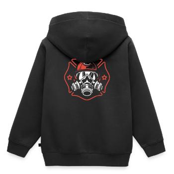 fire Department - Kids Premium Organic Hoodie - black - Back - AI Model Kid Male (0cm)
