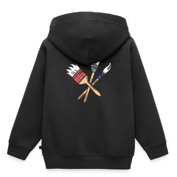 Maler - Kinder Premium Organic Hoodie - Schwarz - Hinten - AI Model Kid Male (0cm)