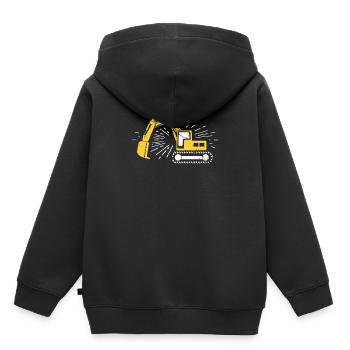 opérateur pelle - Sweat Premium à capuche enfant bio - noir - Dos - AI Model Kid Male (0cm)