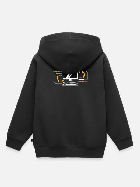 Computer - Kinder Premium Organic Hoodie - Schwarz