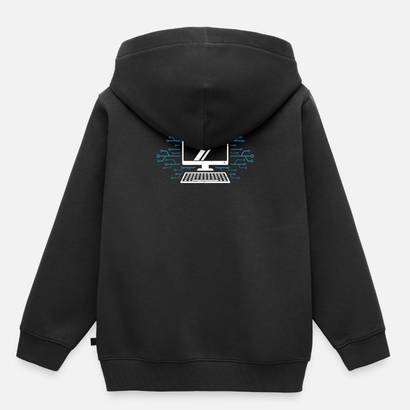 Computer - Kinder Premium Organic Hoodie - Schwarz