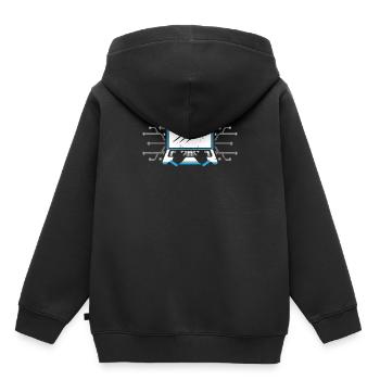 Ordinateur - Sweat Premium à capuche enfant bio - noir - Dos - AI Model Kid Male (0cm)