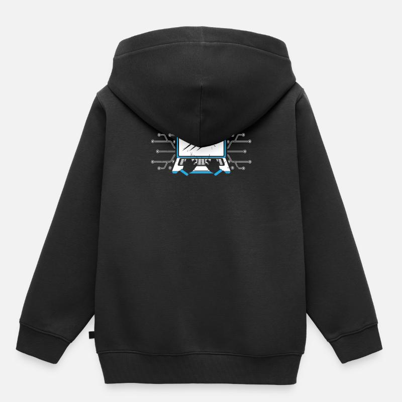 Computer - Kinder Premium Organic Hoodie - Schwarz