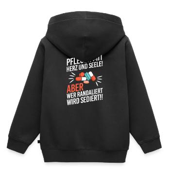 Pfleger Mit Herz Und Seele Altenheim Senioren - Kinder Premium Organic Hoodie - Schwarz - Hinten - AI Model Kid Male (0cm)