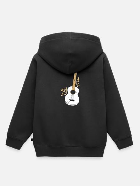 Gitarre - Hoodie Premium barn ekologisk - svart