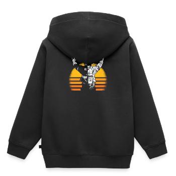 fire Department - Kids Premium Organic Hoodie - black - Back - AI Model Kid Male (0cm)