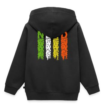 Idée cadeau - Sweat Premium à capuche enfant bio - noir - Dos - AI Model Kid Male (0cm)