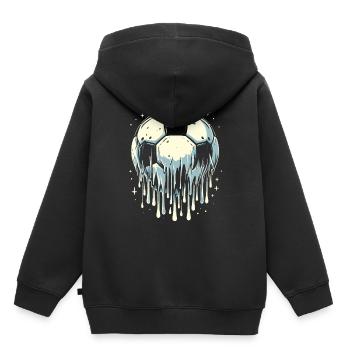 Melting Football - Kids Premium Organic Hoodie - black - Back - AI Model Kid Male (0cm)