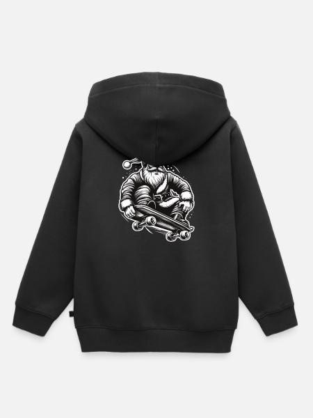 Cool Santa Skater Skating Street Skate Xmas - Kinder Premium Organic Hoodie - Schwarz