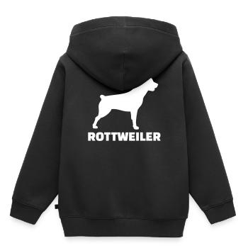 Rottweiler - Sweat Premium à capuche enfant bio - noir - Dos - AI Model Kid Male (0cm)