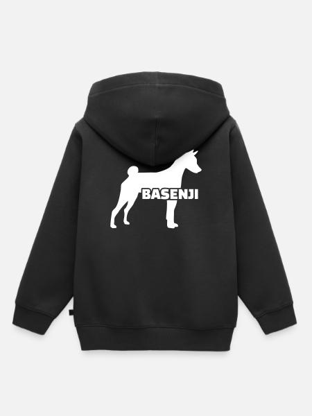 Basenji - Kinder Premium Organic Hoodie - Schwarz
