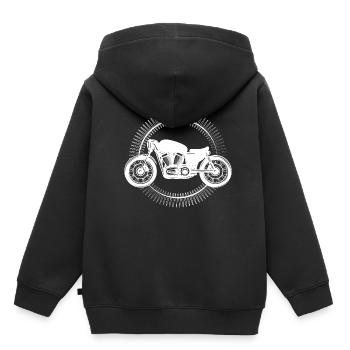 Motorrad - motorbike / Freedom Rider - Kinder Premium Organic Hoodie - Schwarz - Hinten - AI Model Kid Male (0cm)
