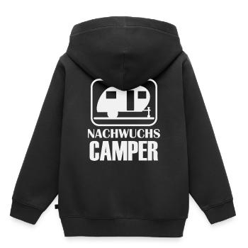 Nachwuchs Camper Kind Baby Geschenk - Kinder Premium Organic Hoodie - Schwarz - Hinten - AI Model Kid Male (0cm)