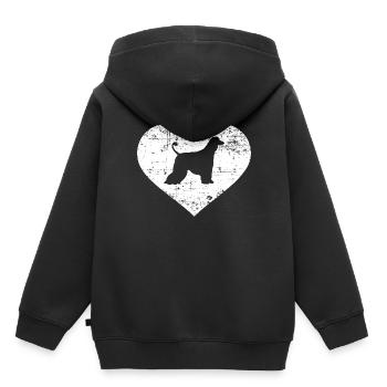 Lévrier afghan - Sweat Premium à capuche enfant bio - noir - Dos - AI Model Kid Male (0cm)