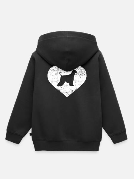 Afghanischer Windhund - Kinder Premium Organic Hoodie - Schwarz