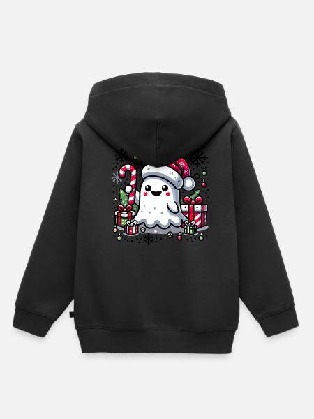 Weihnachten Geist Zuckerstange - Kinder Premium Organic Hoodie - Schwarz