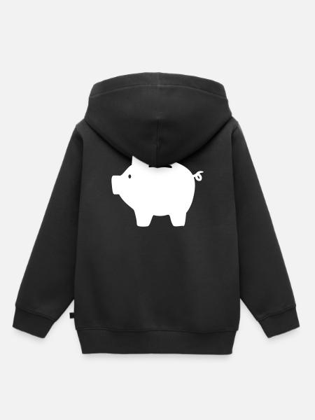Sparschwein - Kinder Premium Organic Hoodie - Schwarz