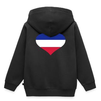 Pays-Bas - Sweat Premium à capuche enfant bio - noir - Dos - AI Model Kid Male (0cm)