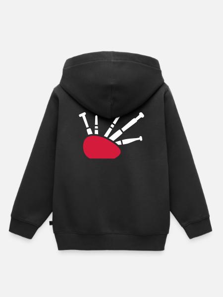 Dudelsack - Kinder Premium Organic Hoodie - Schwarz