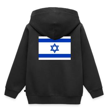 Israël - Sweat Premium à capuche enfant bio - noir - Dos - AI Model Kid Male (0cm)