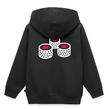 Sushi - Sweat Premium à capuche enfant bio - noir - Dos - AI Model Kid Male (0cm)