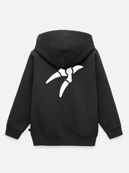 Schere - Kinder Premium Organic Hoodie - Schwarz