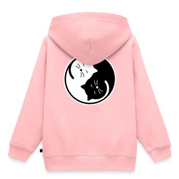 cat - Kids Premium Organic Hoodie - rose - Back - AI Model Kid Female (0cm)