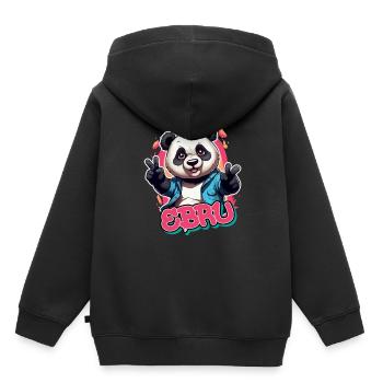 EBRU - Schöner Mädchen Name mit coolem Panda - Kinder Premium Organic Hoodie - Schwarz - Hinten - AI Model Kid Male (0cm)